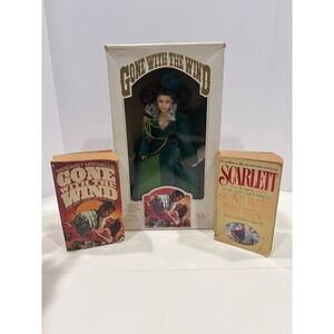 Gone With The Wind World Doll Scarlett O'Hara Limited Edition & 2 Book Novel Set